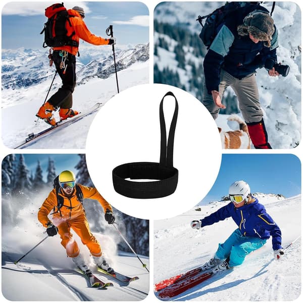Handsker Håndledsremme - Fire-delt Elastisk Skistrop Sæt, Unisex Snowboard Håndjern, Lette Handsker | Langrend Skistavsløkker-FX-