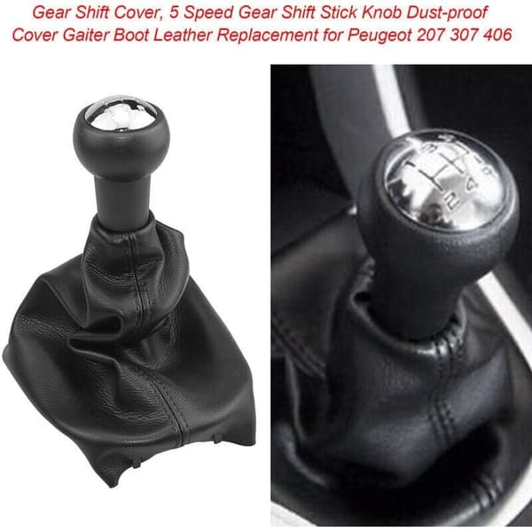 Peugeot 307 207 406 Gear Shift Knob Replacement for 5-Speed Automatic Transmission. With Dust Cover.-FX-