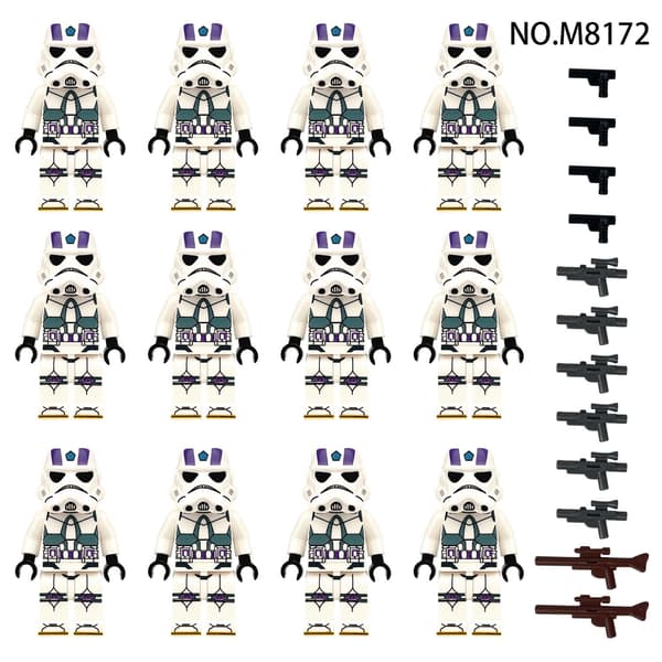 12-dele Star Wars Byggeklods Minifigur Legetøjssæt til Børn-FX-