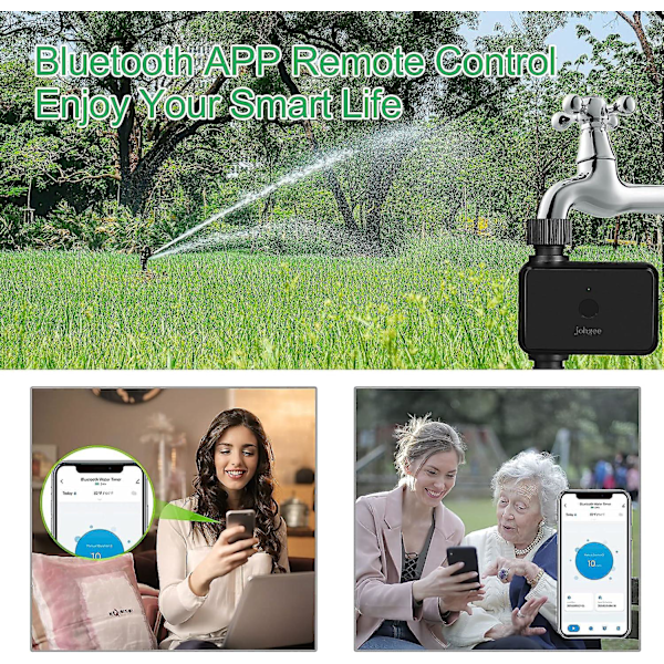 Wifi Bluetooth Automatisk Vanning, Vanningsur med Gateway, Vanningssystem, Dryppvanningsur, Vanntett, Vanning for Hage [kk]