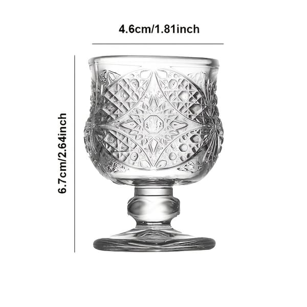 Indgraverede små vinglas til whisky, sake, vodka og te 6pcs Butterfly