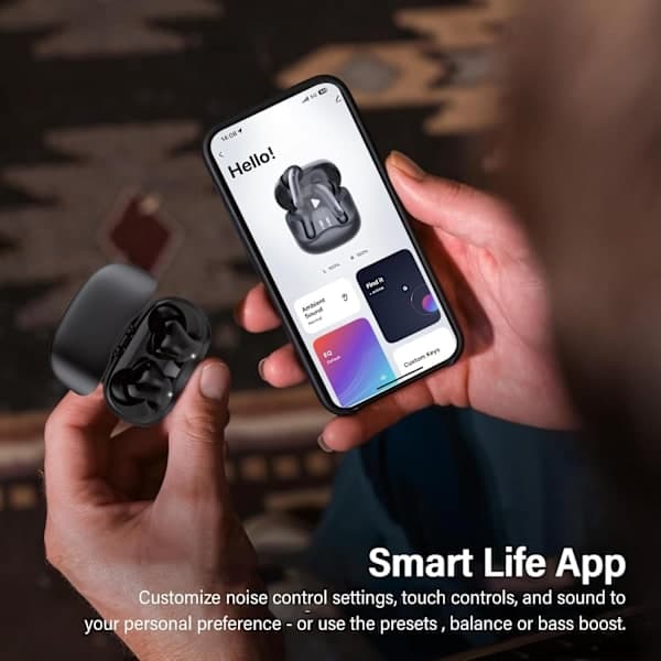 X500 Trådløse Bluetooth-hodetelefoner - 30H Batteri, ANC, ENC, BT 5.3 Svart-FX-