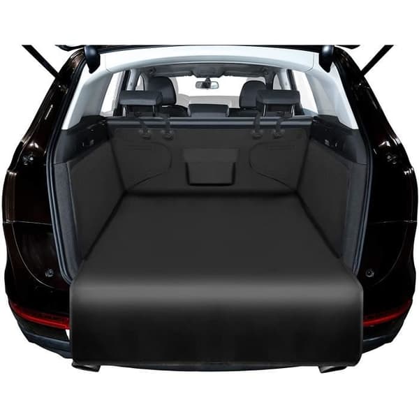 Car Boot Protector for Dogs - Black, Durable and Water-Repellent Backrest Cover/Travel Mat-FX-