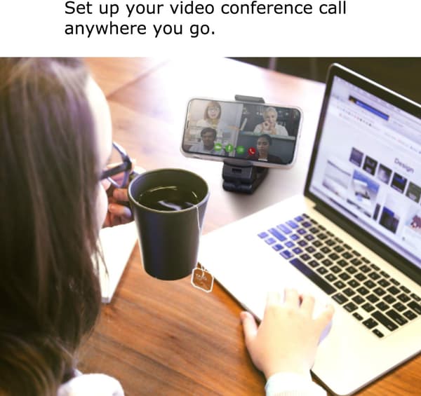 Universal telefonholder til fly. Håndfri visning med multidirektionel dobbelt 360 graders rotation.-FX-