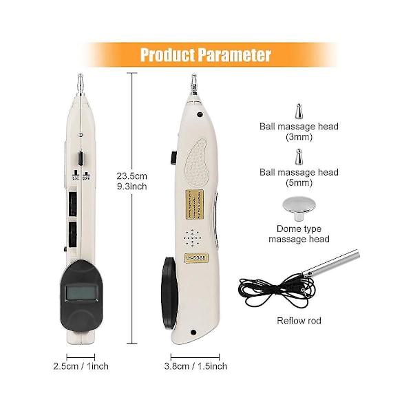 Elektronisk Akupunkturpenna Tens Punktdetektor Acupuntura Massage Smärta Akupunktur Meridianenergi (Som Visas)