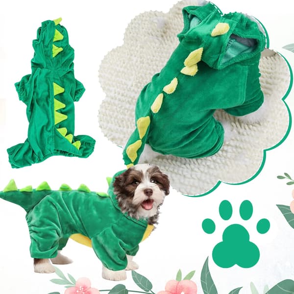 Dinosaur Hundekostume Hættetrøje til Halloween - Små og Mellemstore Kæledyr-FX-