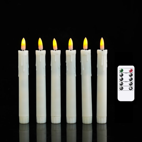 Flammefri LED Vokslys med Timer - Drypfri Batteri Fyrfadslys-FX-
