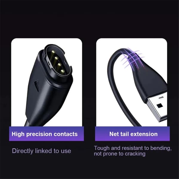 USB-opladerkabel til Garmin Fenix Vivoactive Venu 2 ur data synkroniseringsopladerkabel strømadapter-FX-