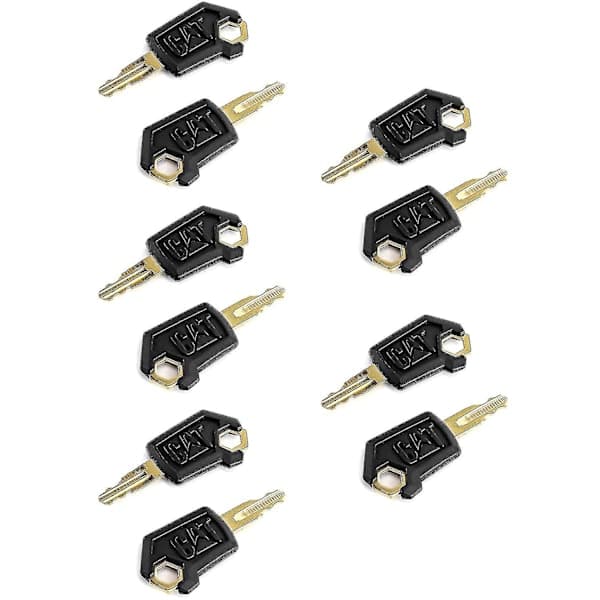 10-pack 5p8500 Cat Keys, Ignition Keys for Caterpillar Heavy Equipment-FX-