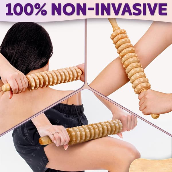Træmassagerulle til hele kroppen mod cellulite og muskelspændinger Wood Color