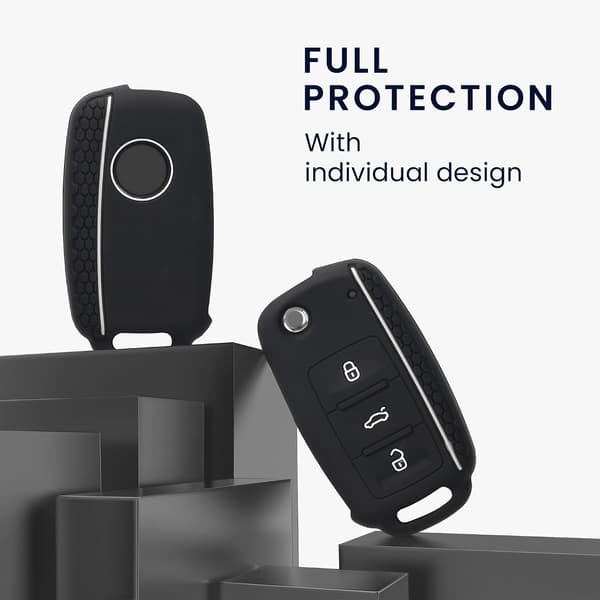 Etui kompatibelt med VW Skoda Seat 3-knapper - Blød silikone-FX-
