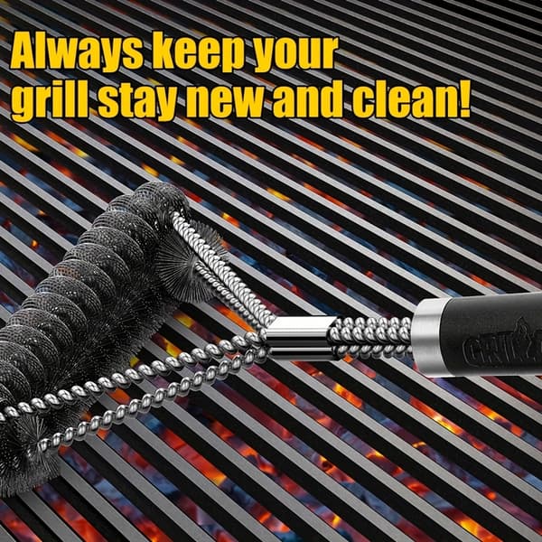 Safe and Efficient Grill Cleaning Brush, 45cm Grill Cleaning Brush Suitable for Gas/Ceramic/Charcoal Grills, Grill Accessories-FX-