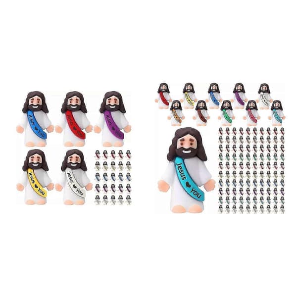 25/100 kpl Mini Jeesusfiguurit Jeesus Rakastaa Sinua Jeesuslelut Pieniä Jes-FX- 25PCS