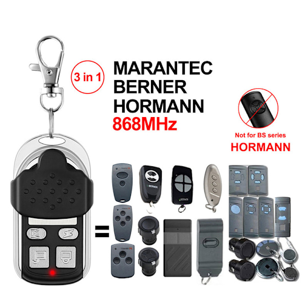 Fjernbetjening til garageport 868 MHz Duplikering Hsm2 Hsm4 868 Fjernbetjening til garageport