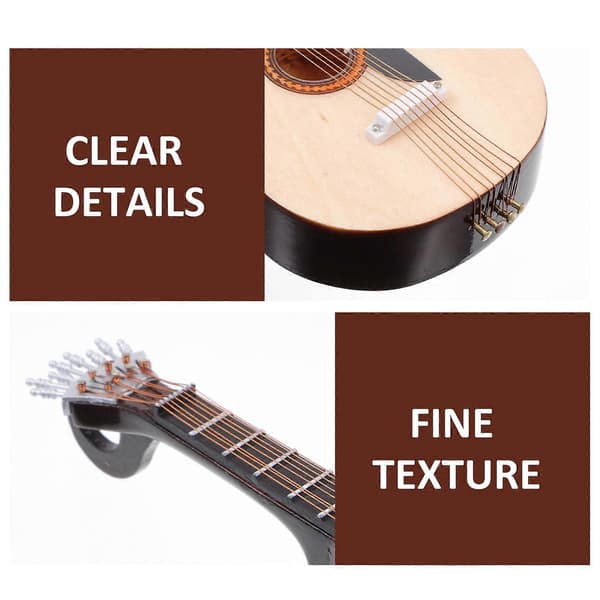 Portugisisk guitar model træ miniature guitar statue til dekoration 2 sæt-FX-