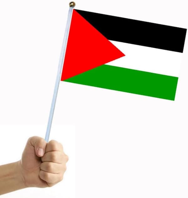 MH-10 st 14x21cm Estland Palestina Polyester Handflagga Liten Storlek-FX-
