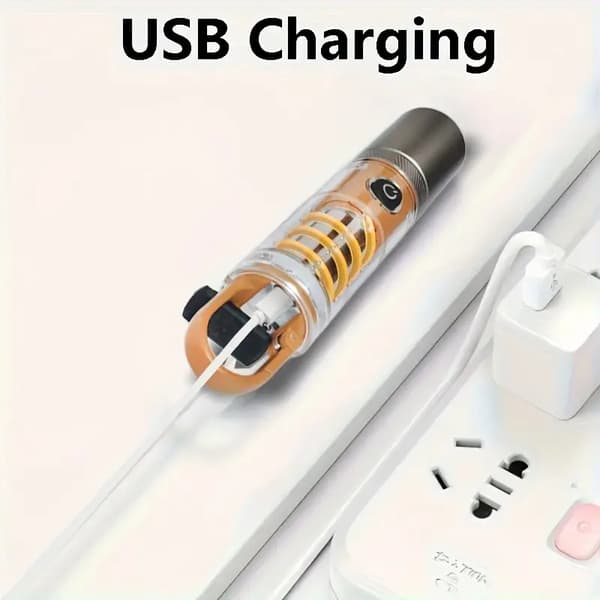 Ultrastærkt LED campinglys - høj lumen, USB-opladning, Type-C, Variabel zoom lommelygte-FX-