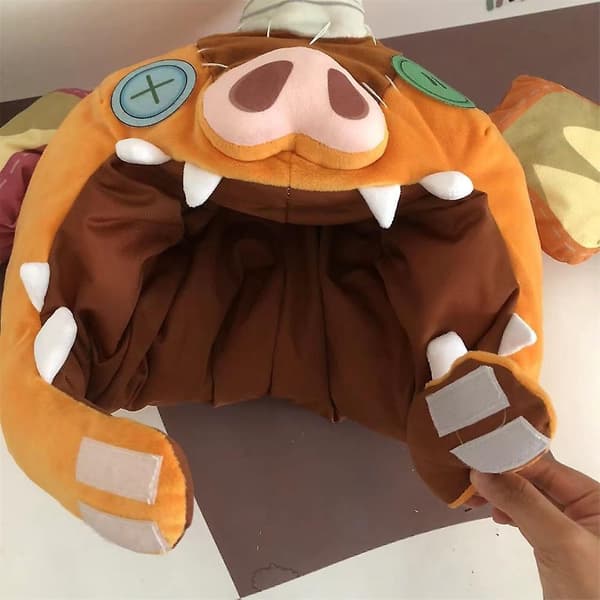 Barn og voksne BOTW Bokoblin Maske TOTK Link Gris Plysj Helhode Hette Maske Hatt-FX-