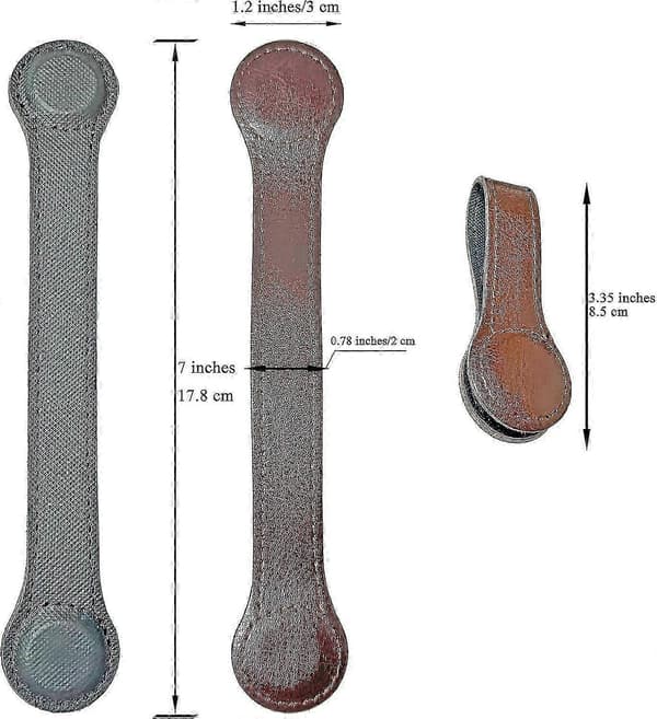 3 kpl magneettisia pyyheklipsejä - nahkaiset kylpyhuonepyyheklipsit pyyhetangoille -FX-