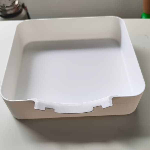 Avloppsslang för tvättmaskin, droppbricka i plast, vit White