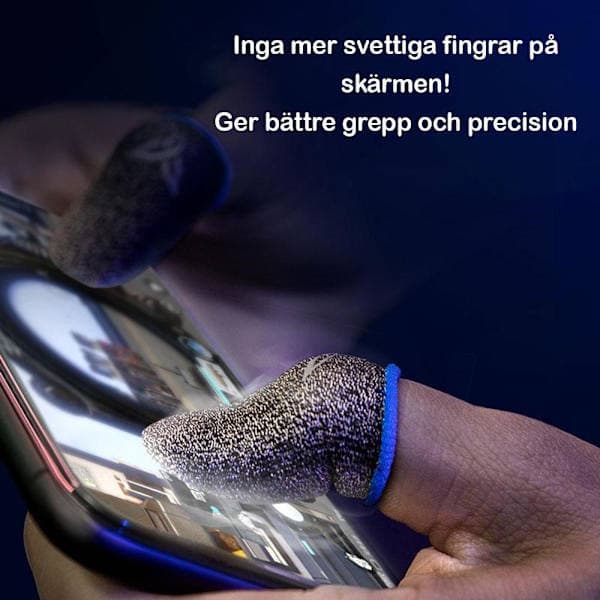 4-pak - Fingerbeskyttelse med touchfunktion - Mobilspil Sort-FX-