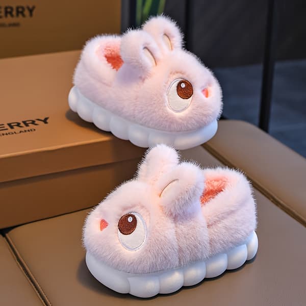 Cute Rabbit Slippers for Kids - Extra Soft, Lightweight and Warm | With Secure Non-Slip Soles, Perfect Gift Turquoise-FX- Turquoise EU 32