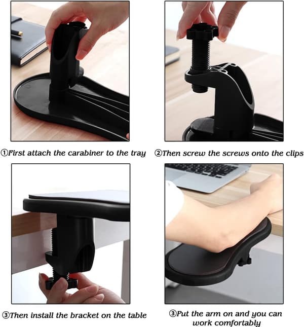 Ergonomisk skrivebordsarmlene, tastaturhåndleddsstøtte, musematte, håndleddsstøtte i minneskum for datamaskin, bærbar PC, arbeid, spilling (2 stk)-FX-