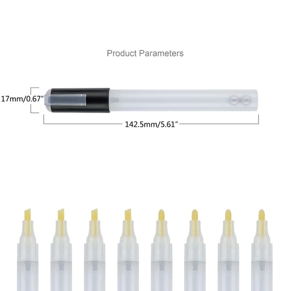 6 Pieces Empty Refillable Paint Markers Empty Acrylic Paint Pen Refillable Paint Pen Empty Refillable Marker for Rock Painting-FX-