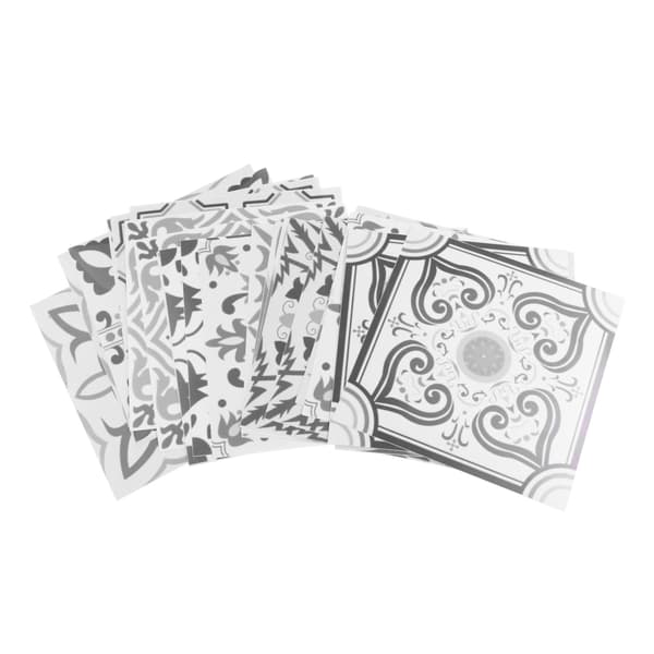 Marockanska Kakeldekaler - 24 Grå 15x15 cm Dekaler för Kök & Badrum-FX-