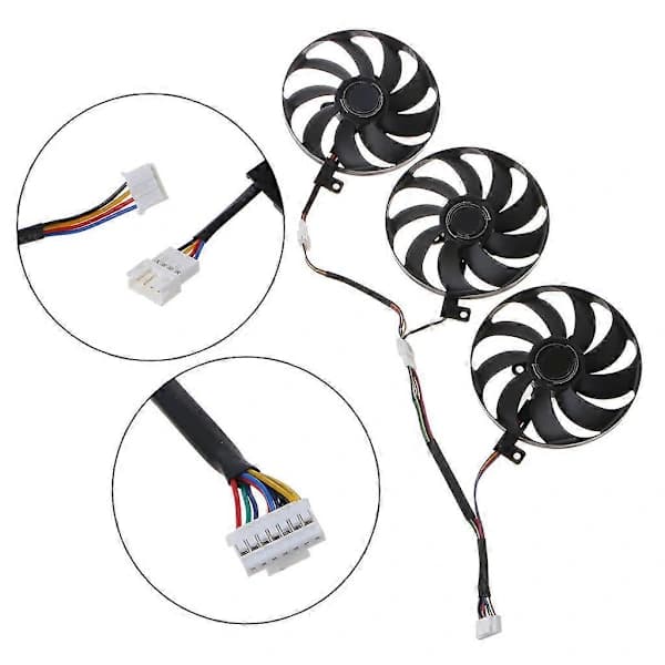 3 stk. 88MM T129215SU 7-bens køleventilator til ROG STRIX RTX 2080 2080Ti 12V 0.5A-FX-