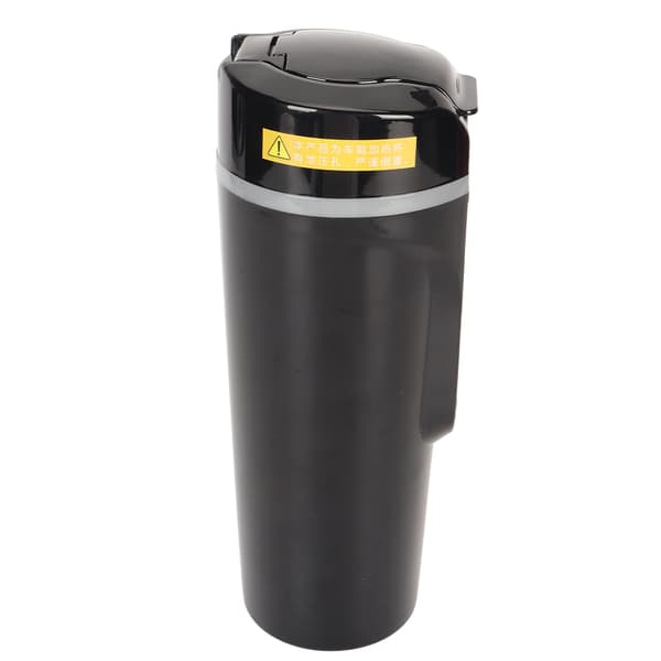 Elektrisk rejsekedel 500 ml Sort Vandtemperaturvisning 96W 12V 24V Bilvarme Krus til Te Kaffe-FX-