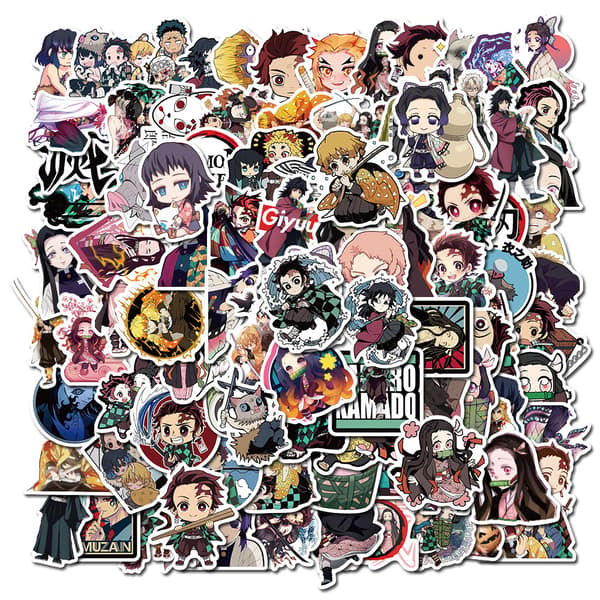 100 stk Nye Japanske Anime Demon Slayer Graffiti Klistremerker - Vanntette-FX-