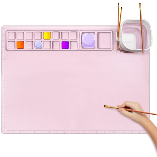 Silikoninen maalausalusta Pink