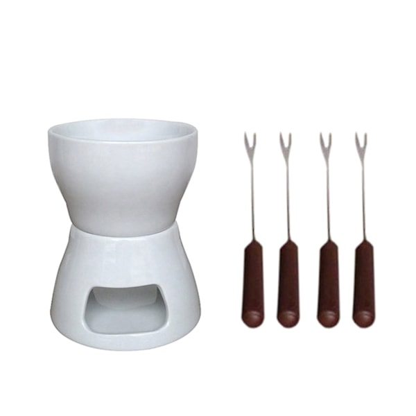 Chokladfondue-set med 4 gafflar