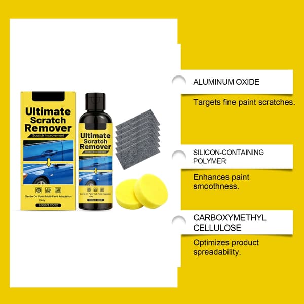 Simple 100G Scratch Repair Kit with 2 Sponges and 6 Cloths for Car Care-FX-