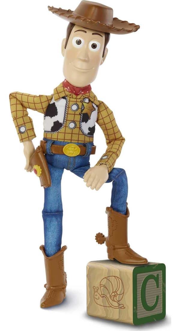 Disney Pixar Toy Story Talking Woody Doll, 20 Phrases, Pull String for Sound, Roundup Fun-FX-