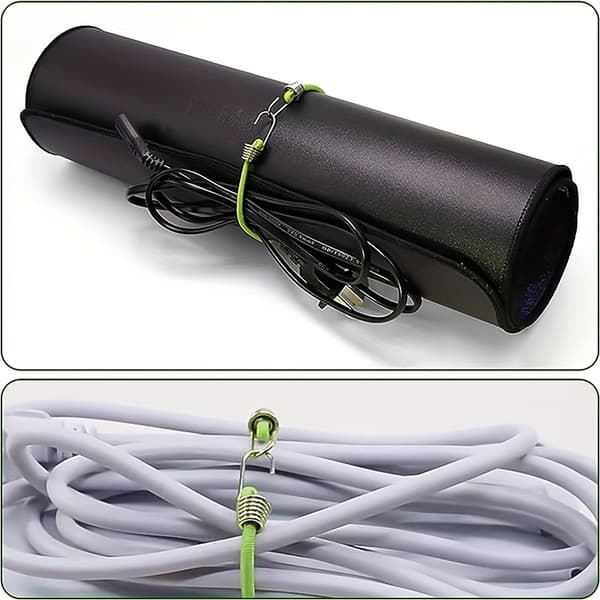10-tommers strikkstropper med kroker 6 12 24 stk 10in Black