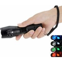 Flerfarget lommelykt med 4 LED-moduser for utendørs- og nattaktiviteter-FX-