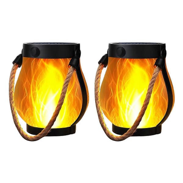 Solcellelamper med flammende flamme til haven -FX-