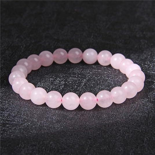 1 STK Krystallsteinarmbånd for kvinner menn Halvedelstenarmbånd 8 mm runde perler Elastisk perlearmbånd Smykker-FX-