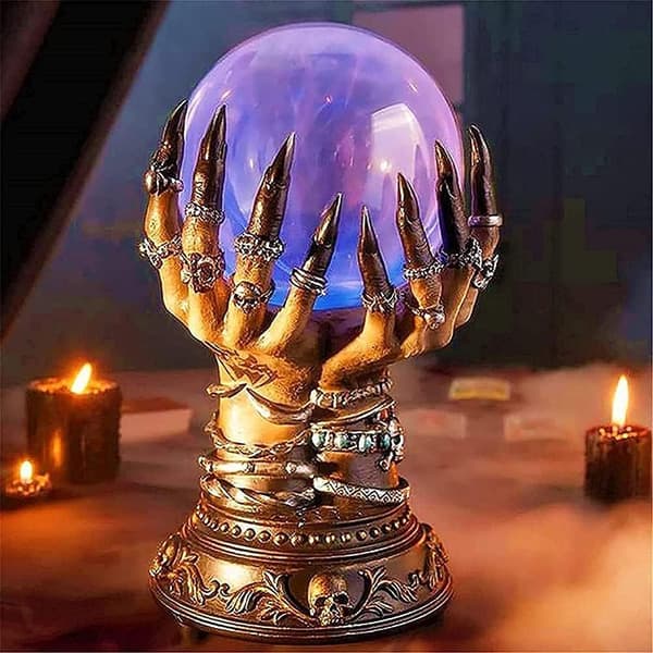 Bticx Plasma Ball - Plasma Ball Lamp with Base, Crystal Ball Witch-FX-