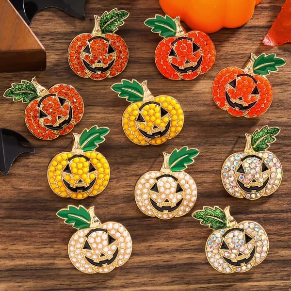Halloween Akryl Øreringe Sæt - Sød Spøgelse Græskar Kat Edderkop Design-FX-