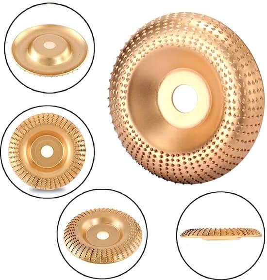 4-pack Tungsten Carbide Grinding Discs for Angle Grinders - Compatible with 115/125 mm - for Grinding, Shaping, and Wood Cutting-FX-