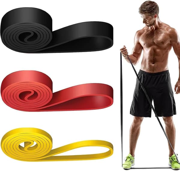 Sæt med elastiske modstandsbånd, 3 modstandsniveauer, elastiske modstandsbånd til sport, pilates, yoga, fitness -FX-