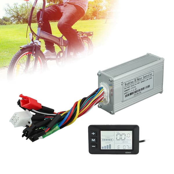 24V 36V 48V 250W?350W 17A Tre-tilstands Sinusbølge Controller Motor Børsteløs Controller Kit med LCD Display til Elcykel-FX-