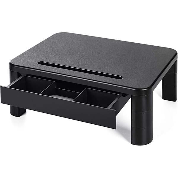 Monitorställ, skrivbordsstativ för laptop, justerbar höjd (med låda)