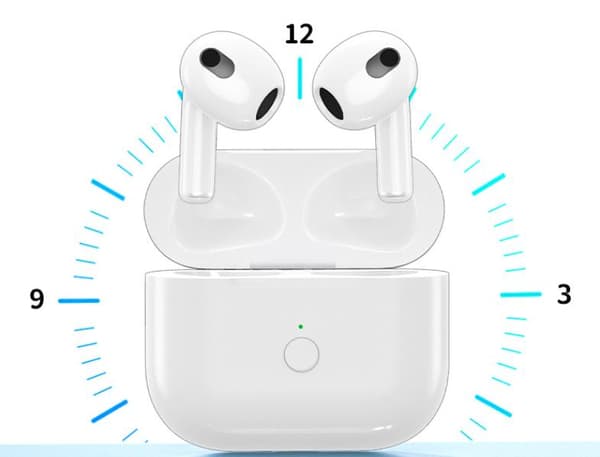 Trådlöst laddningsfodral ersättning för Airpod Pro 680 Mah fodral stöder trådlös laddning vit-FX-