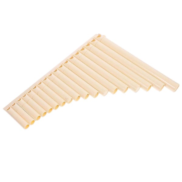 1 sæt bærbar 18-pibet panfløjte professionel panfløjte til begyndere (beige)-FX-