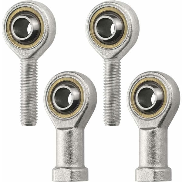 M8 Female Rod End Bearing, Male Joint, Straight Thread, Bronze Bushing, Performance Ball Joint (4 PCS)-FX-