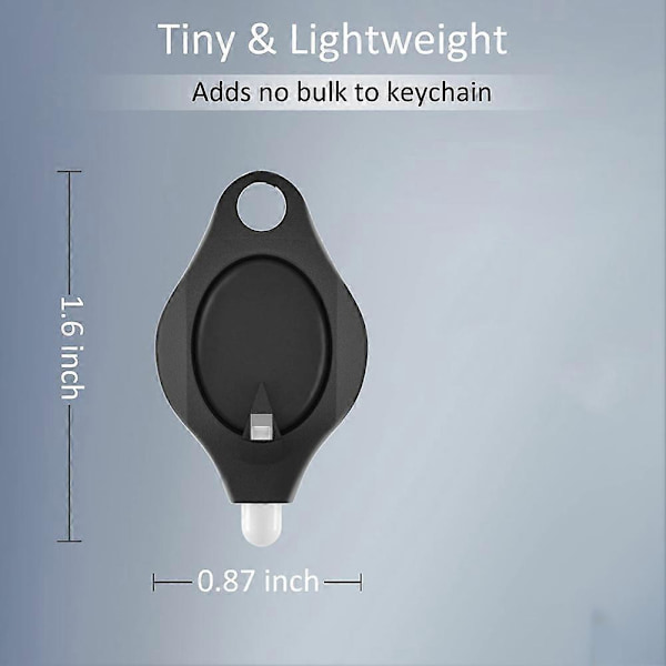 10-pack Mini Keychain Flashlight Ultra Bright LED Keychain Light, LED Keychain Black-FX-